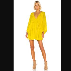Tularosa Yellow V-Neck Dress